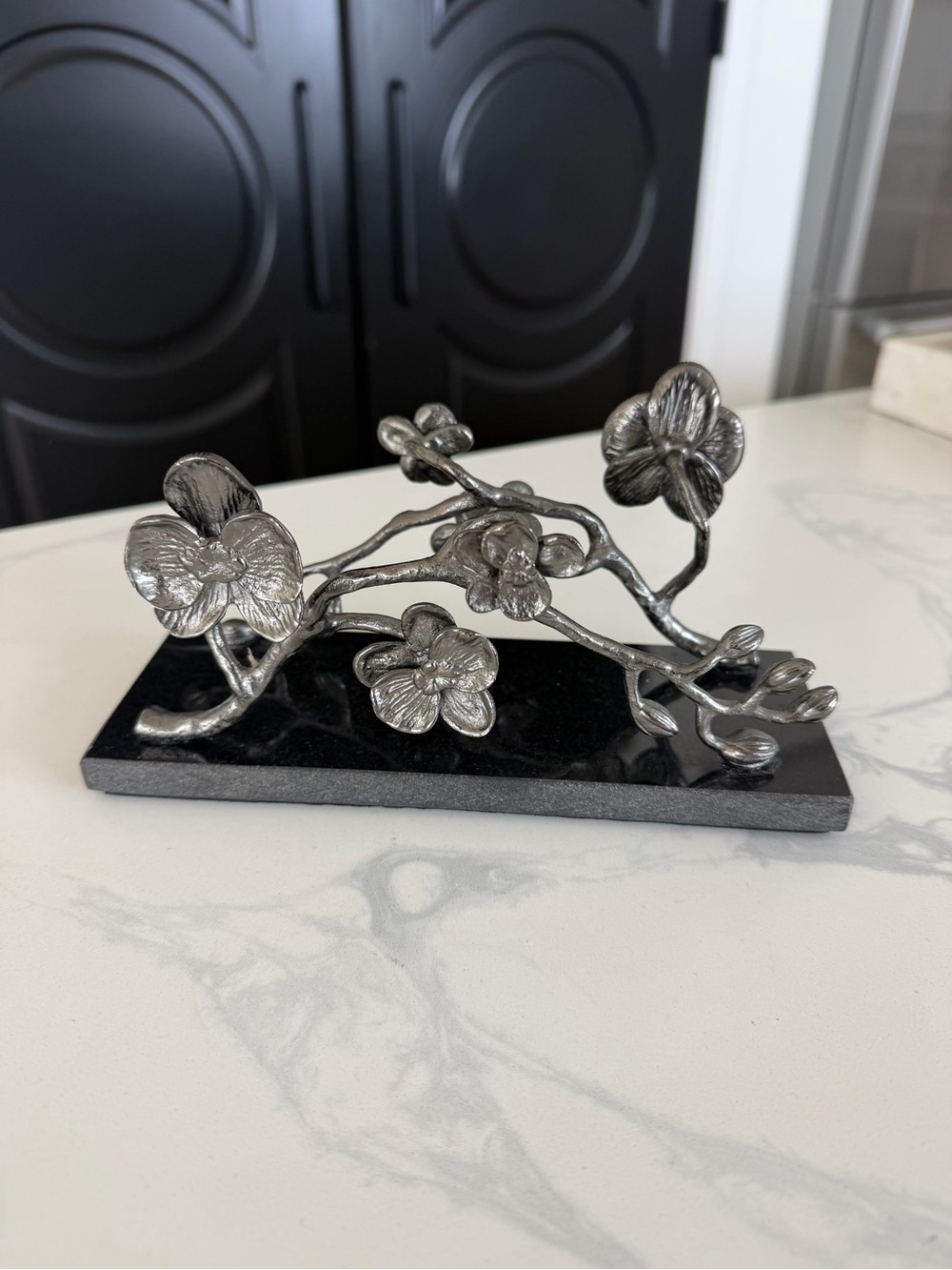 Michael Adam black orchid napkin holder - Picture 1 of 9